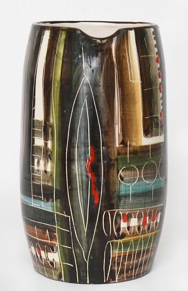 Servizio vintage di aranciata in ceramica della manifattura "Fenice" di Albisola (Italia)