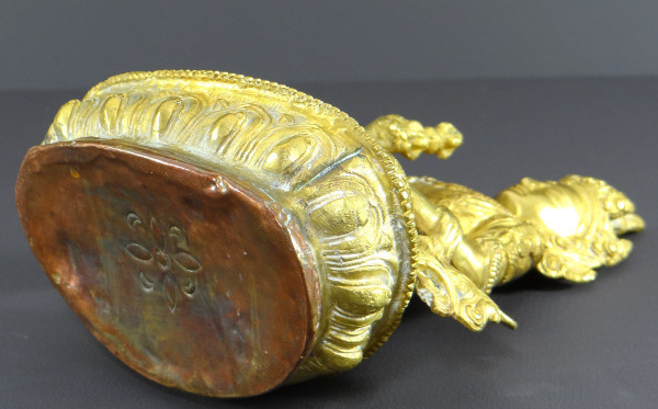 Tibet, Fine XIX Secolo-inizi XX Secolo, Statua Di Tara In Bronzo Dorato.