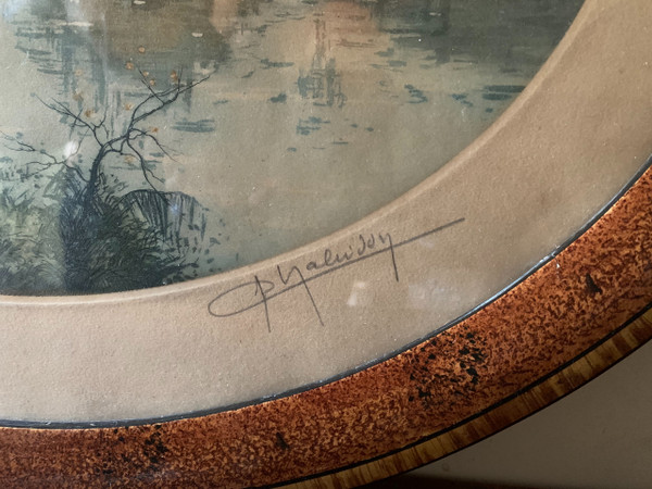 Etching signed Chabridon