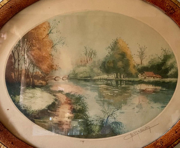 Etching signed Chabridon
