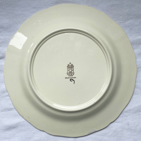Service of 6 plates Gien model Rambouillet