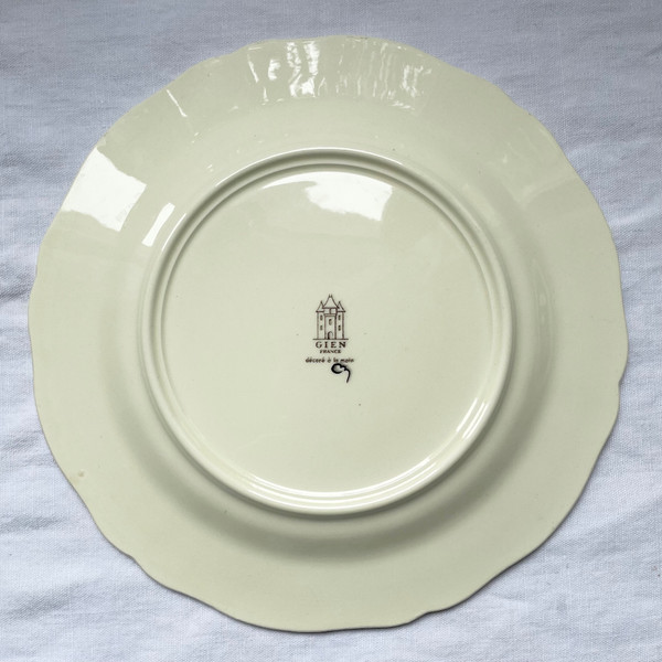 Service of 6 plates Gien model Rambouillet