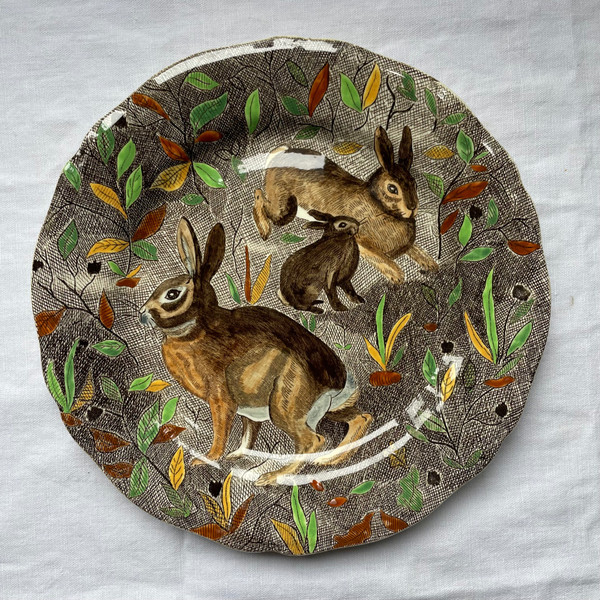 Service of 6 plates Gien model Rambouillet