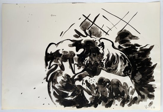 Edouard PIGNON (1905-1993) - Combat de coqs - Nouvelle école de Paris