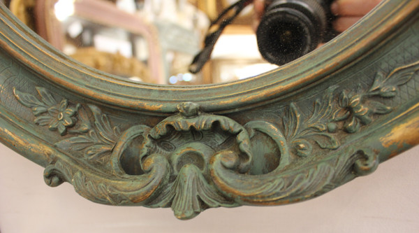 Oval Mirror Louis XV Style, Shell 51 X72 Cm