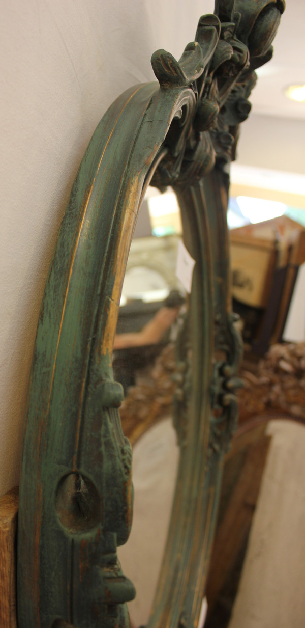 Oval Mirror Louis XV Style, Shell 51 X72 Cm