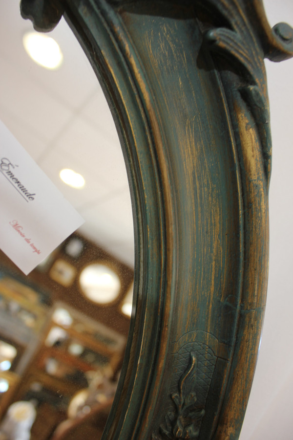 Oval Mirror Louis XV Style, Shell 51 X72 Cm