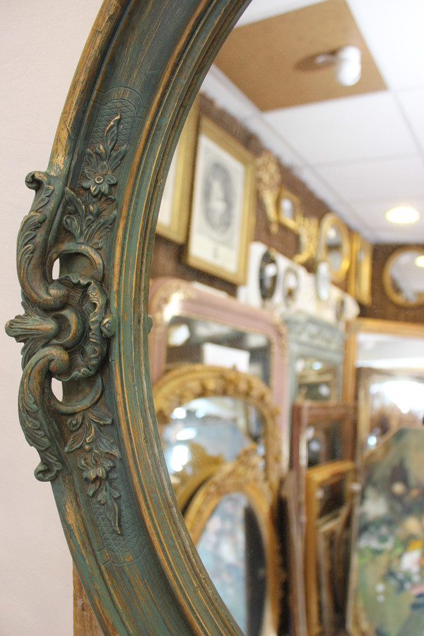 Oval Mirror Louis XV Style, Shell 51 X72 Cm