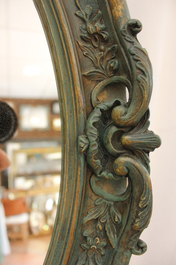 Oval Mirror Louis XV Style, Shell 51 X72 Cm