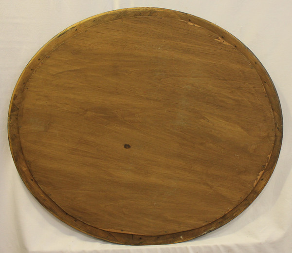 Louis Philippe Oval Mirror, Engraved Original Gold Leaf 64 X 74 Cm