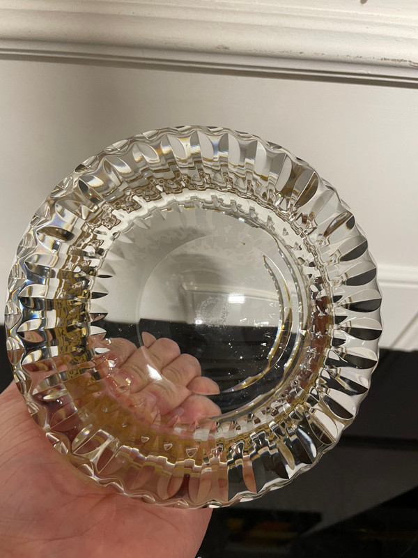 Saint Louis - Thistle Gold Model Large Golden Crystal Ashtray
