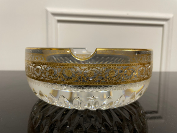 Saint Louis - Thistle Gold Model Large Golden Crystal Ashtray