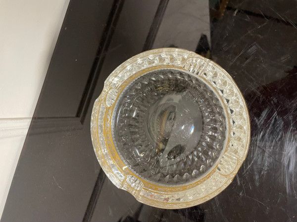 Saint Louis - Thistle Gold Model Large Golden Crystal Ashtray