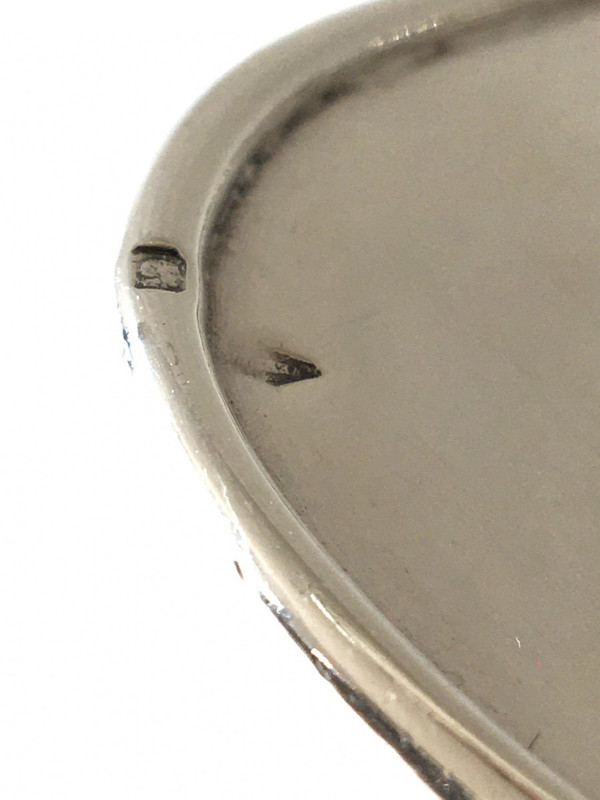 Silver sauceboat in the shape of a shuttle, 19th century