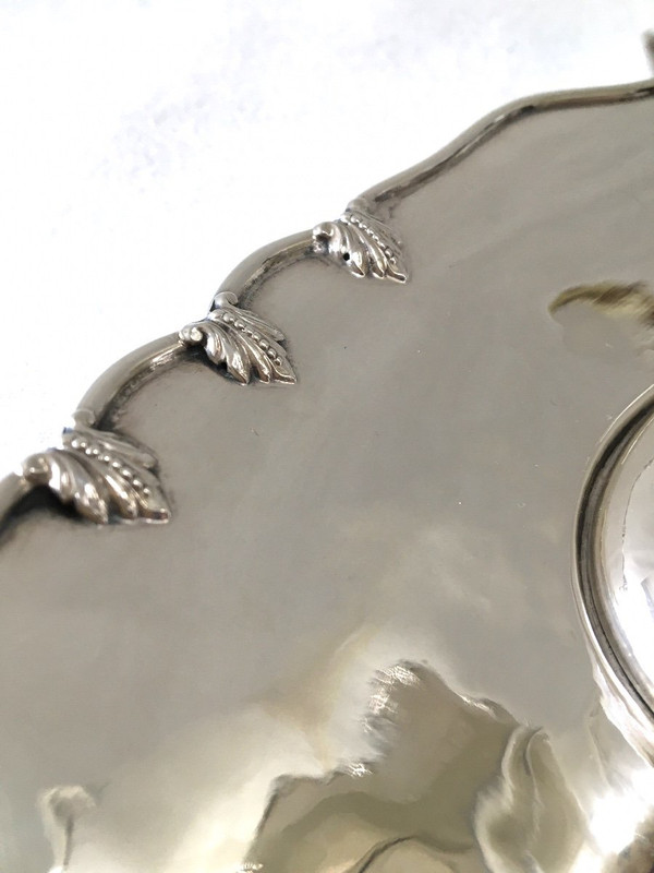 Silver sauceboat in the shape of a shuttle, 19th century