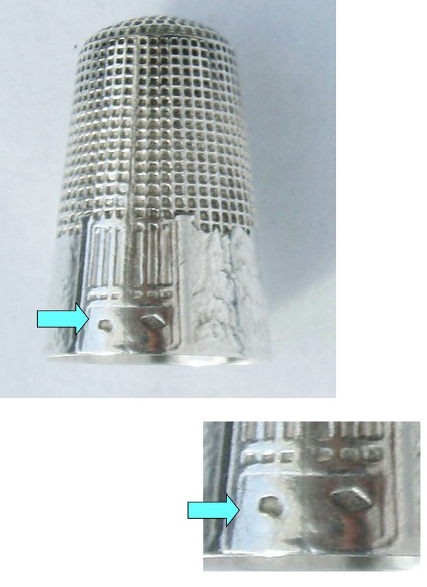 Set da cucito in argento Art Nouveau "La laitière et le pot au lait" (La lattaia e il bricco del latte) fine XIX secolo
