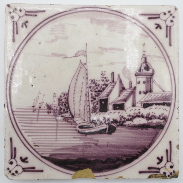 Dodici piastrelle di terracotta, Delft, XVIII secolo.