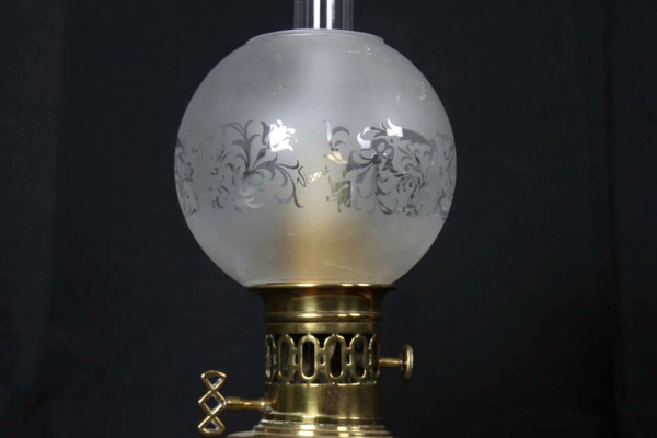 Coppia di lampade Gien, non elettrificate, XIX secolo