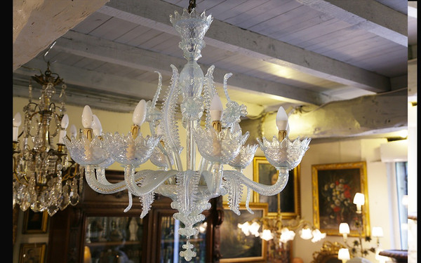 Murano chandelier, Venetian glass, early 20th century