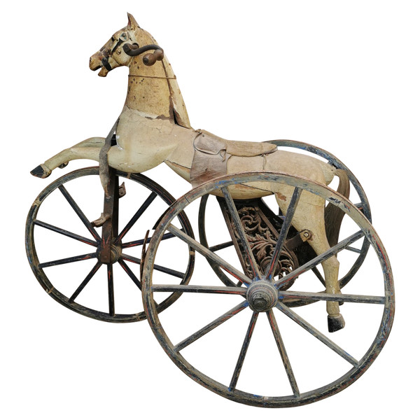  Grand Tricycle Au Cheval Fin XIX ème 