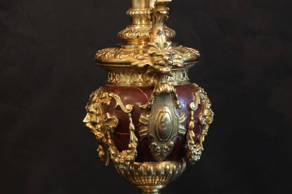 Grande brocca in bronzo dorato e marmo, Napoleone III