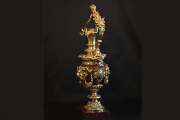 Grande brocca in bronzo dorato e marmo, Napoleone III