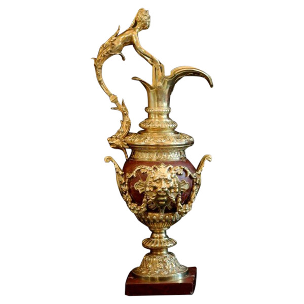 Grande brocca in bronzo dorato e marmo, Napoleone III