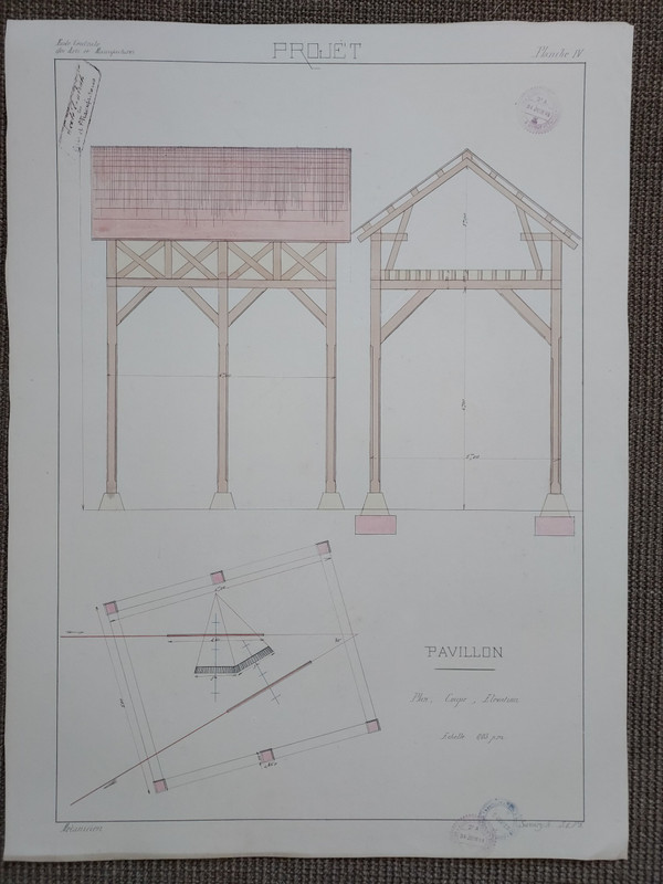 Disegno architettonico del XIX secolo