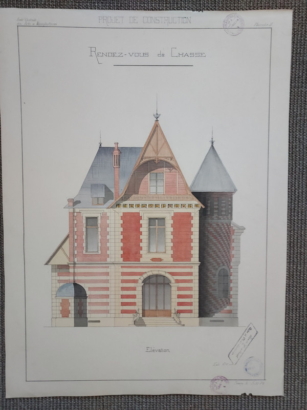 Disegno architettonico del XIX secolo
