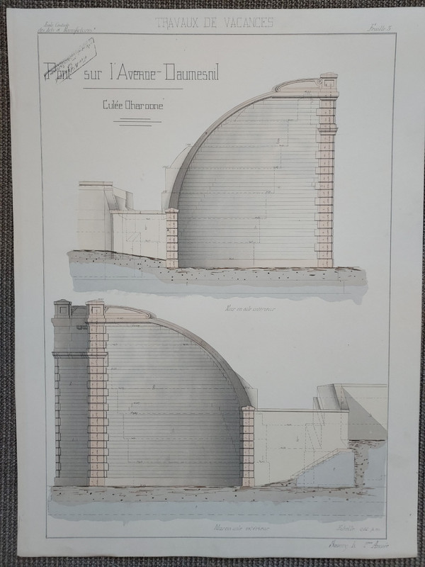 Disegno architettonico del XIX secolo