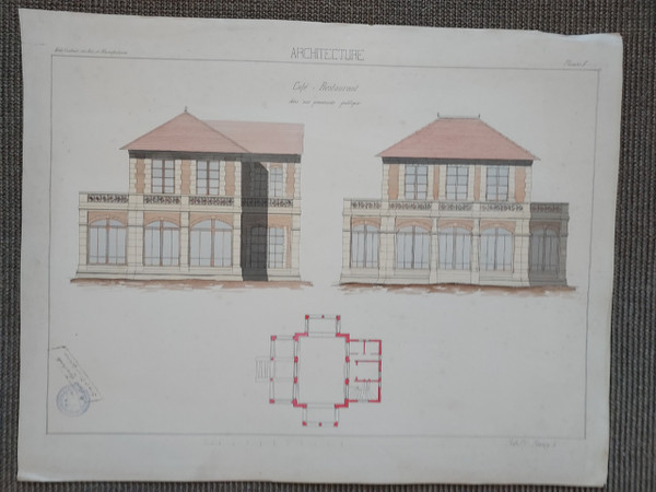 Disegno architettonico del XIX secolo