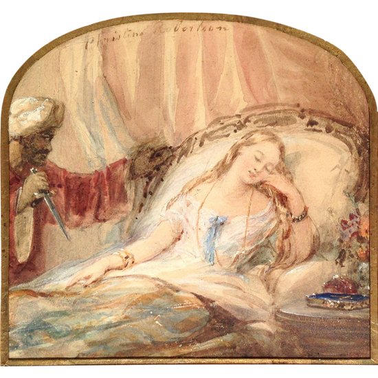 Christina Robertson (1796-1854) - Aquarelle - Othello Et Desdémone