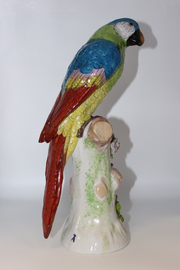 Porcelain Parrot In The Taste Of Meissen XX