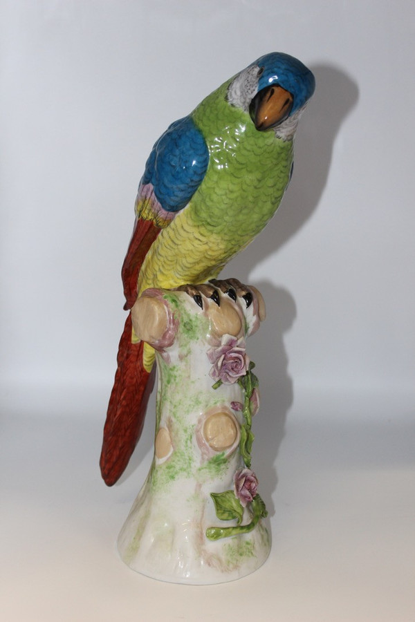 Porcelain Parrot In The Taste Of Meissen XX