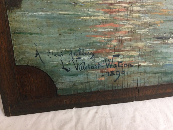 Marine signiert L. VILLETARD-WATEAU 1890