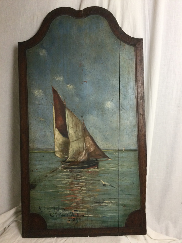 Marine signiert L. VILLETARD-WATEAU 1890