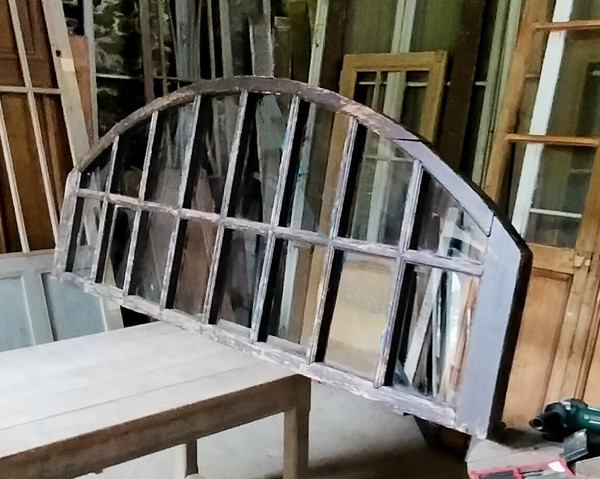 Trois Grandes Impostes Anciennes En Chêne 240x92 Cm Porte Fenêtre indus Atelier