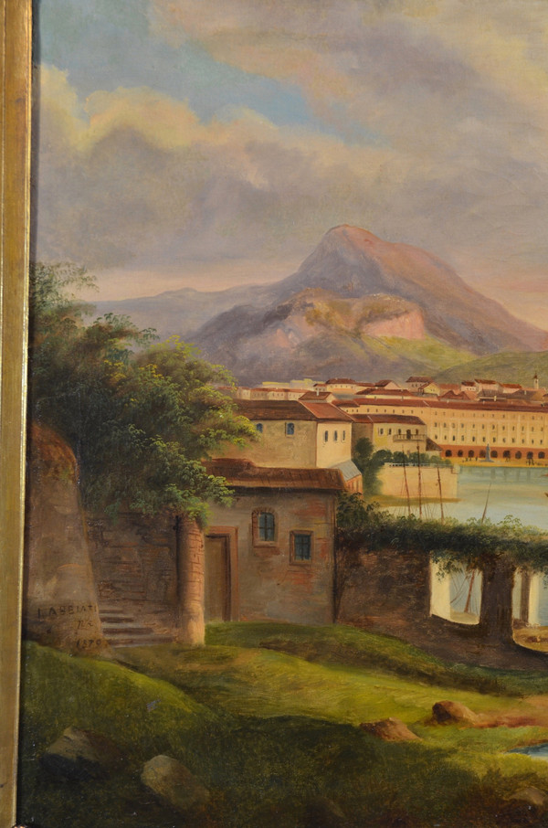 Peintre Védutiste Italien Du XIXe Siècle, Vue De Riva Del Garda