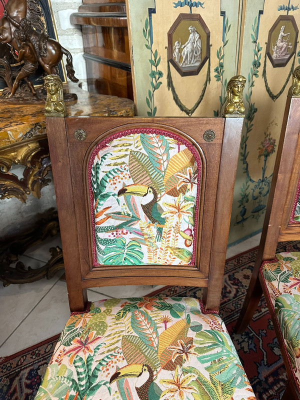 PAIR OF CONSULATE CHAIRS RETURN FROM EGYPT