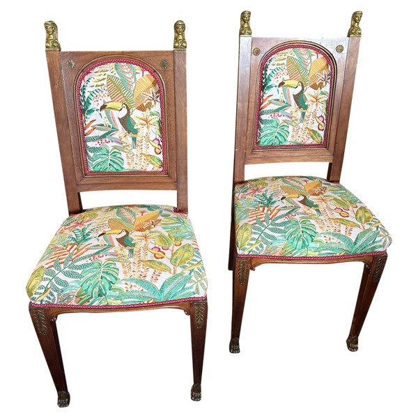 PAIR OF CONSULATE CHAIRS RETURN FROM EGYPT