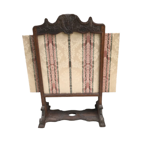 Carved wooden fireplace screen from the late 18th century