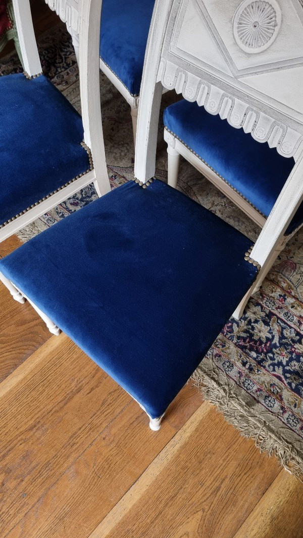 4 Chaises Directoire Attribuées à Henri Jacob