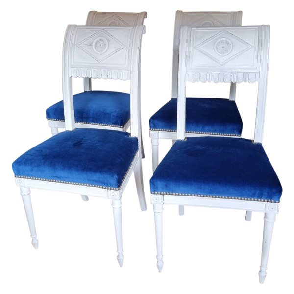 4 Chaises Directoire Attribuées à Henri Jacob