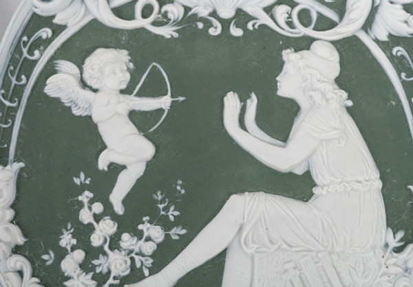 Coppia di Piatti in Porcellana Stile Wedgwood, Fine XIX Secolo