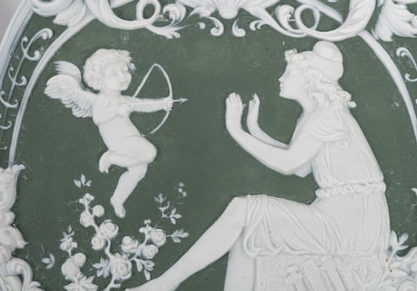 Coppia di Piatti in Porcellana Stile Wedgwood, Fine XIX Secolo