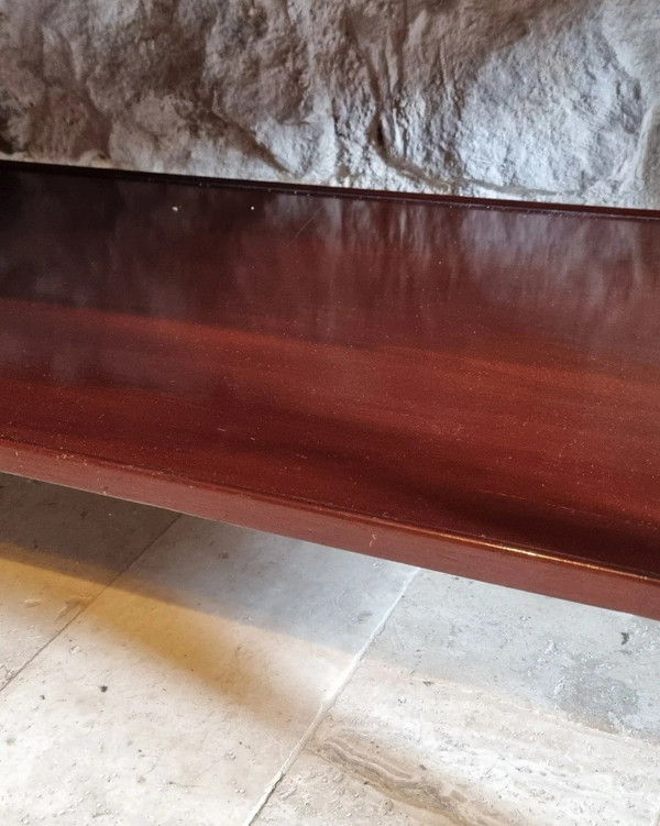 Cassapanca in stile Luigi XVI, in mogano, timbrata dalla Maison Mailfert