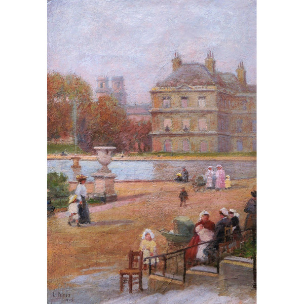 Louis PETIT, Animierte Ansicht des Jardin du Luxembourg