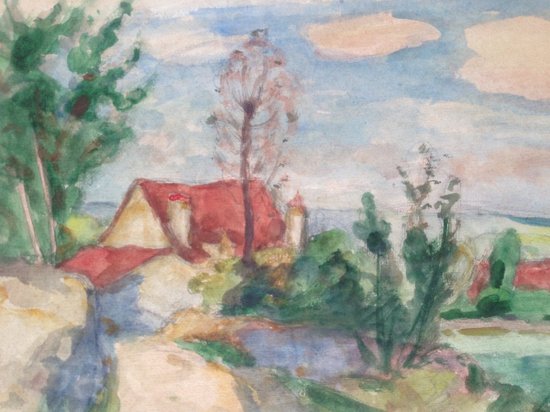 Georges d'Espagnat (1870-1950) - Paysage Du Sud - Aquarelle