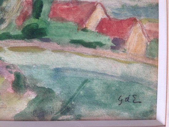 Georges d'Espagnat (1870-1950) - Paysage Du Sud - Aquarelle