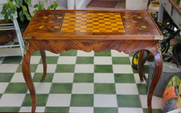 18th Century Inlaid Game Table, Louis XV